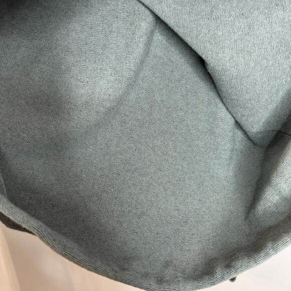 Carbon 2 Cobalt Raw Edge Henley Pullover Sweatshirt Long Sleeve Cotton Men's M - Picture 8 of 10